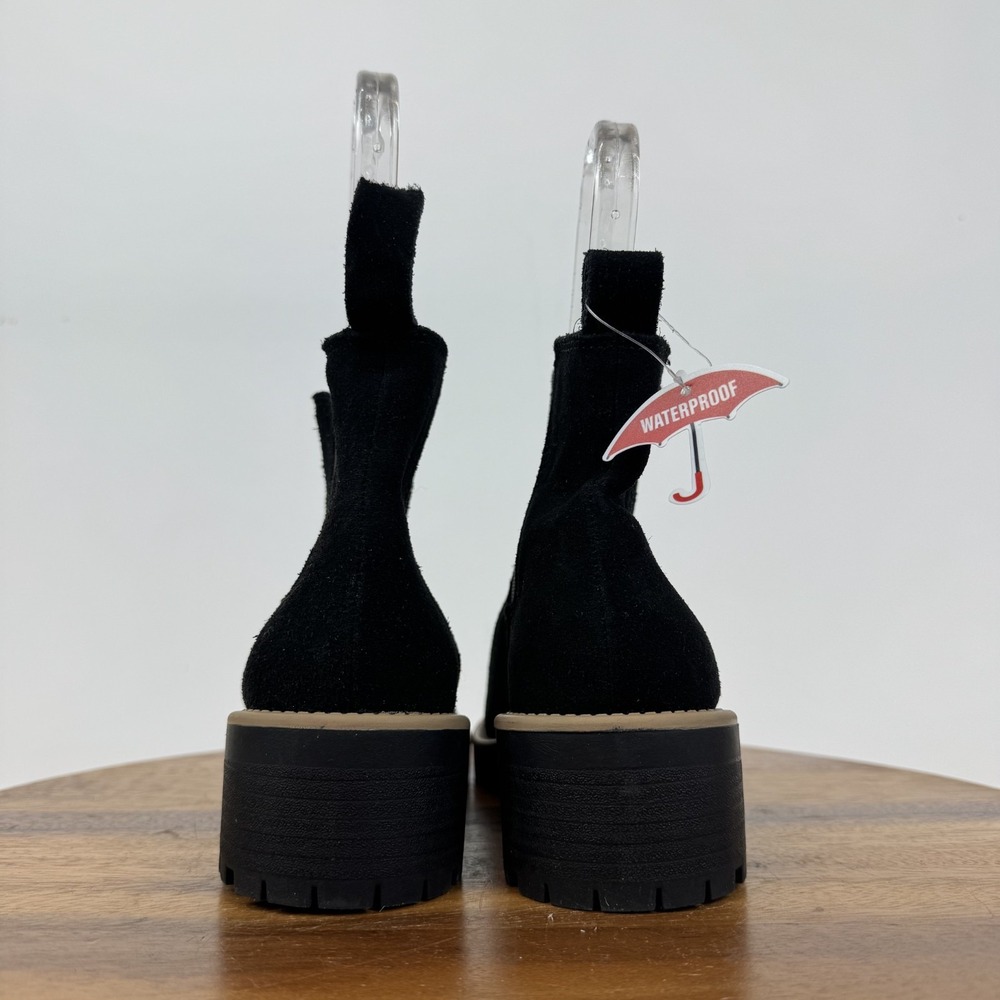 Womens Blondo Matilda Black Suede Waterproof Lug Sole Heel Chelsea Boot Size 8 M - Picture 6 of 9